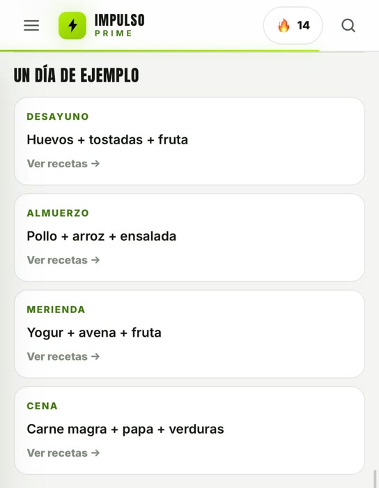 Plan de comidas con macros