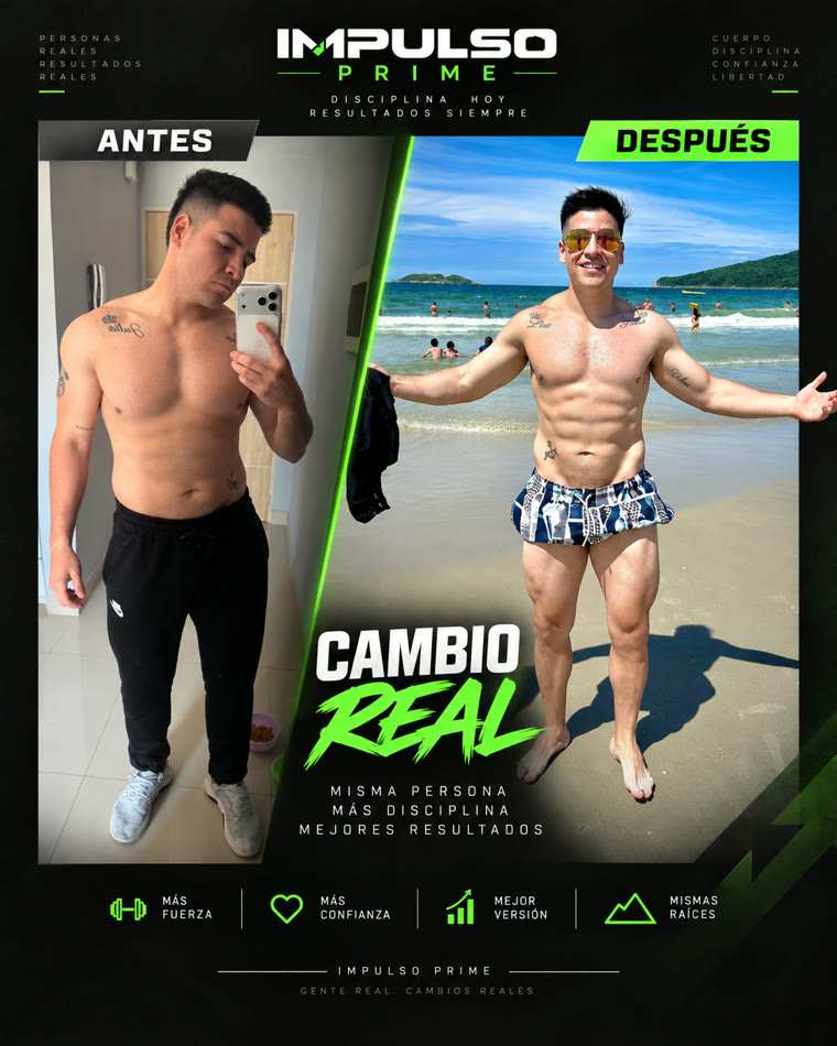 Antes y después: cambio real de un miembro de IMPULSO PRIME